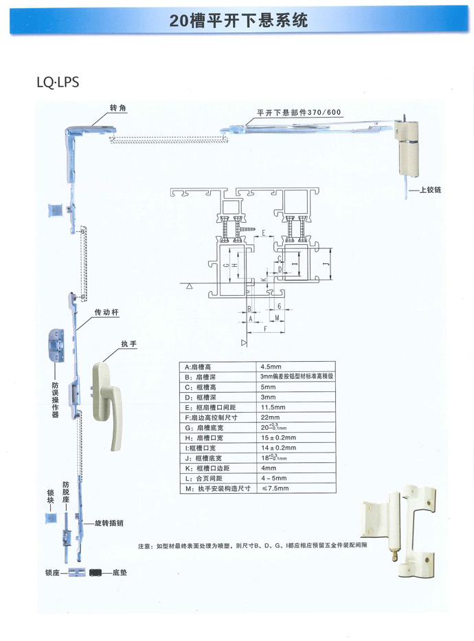 20槽平開(kāi)下懸系統(tǒng)